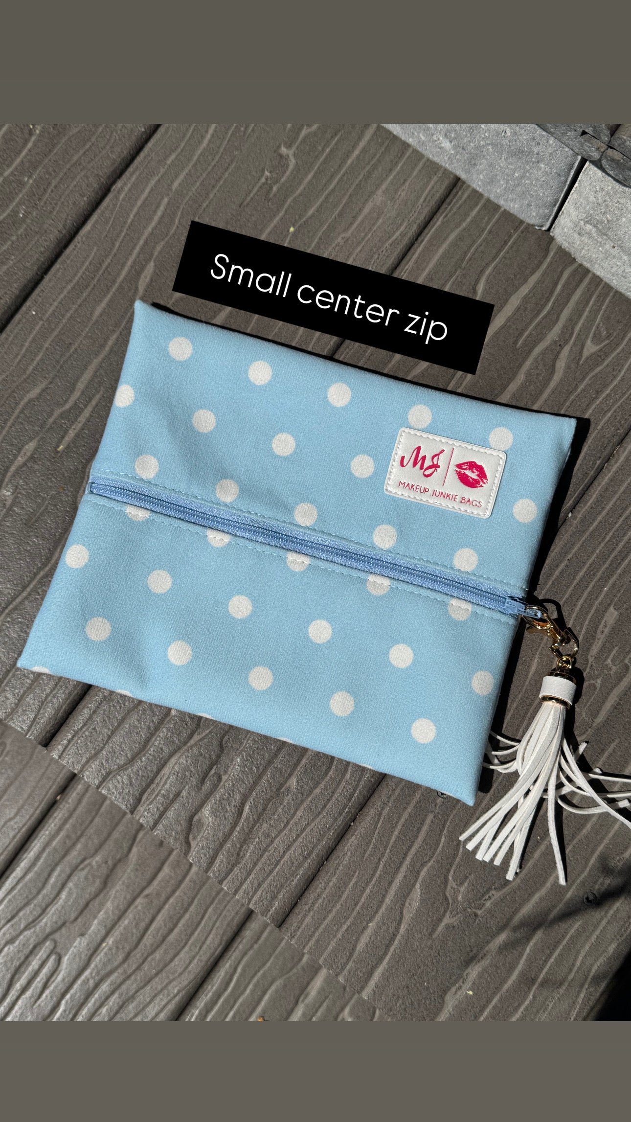 Jeaneane's Custom Make Up Junkie Bag Polka Dots
