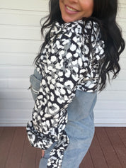 Denim And Cheetah Diva Sparkle Two Piece Set