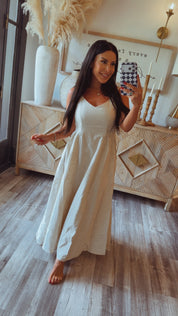 Stitch and CO Chic Linen Woven Maxi Dress