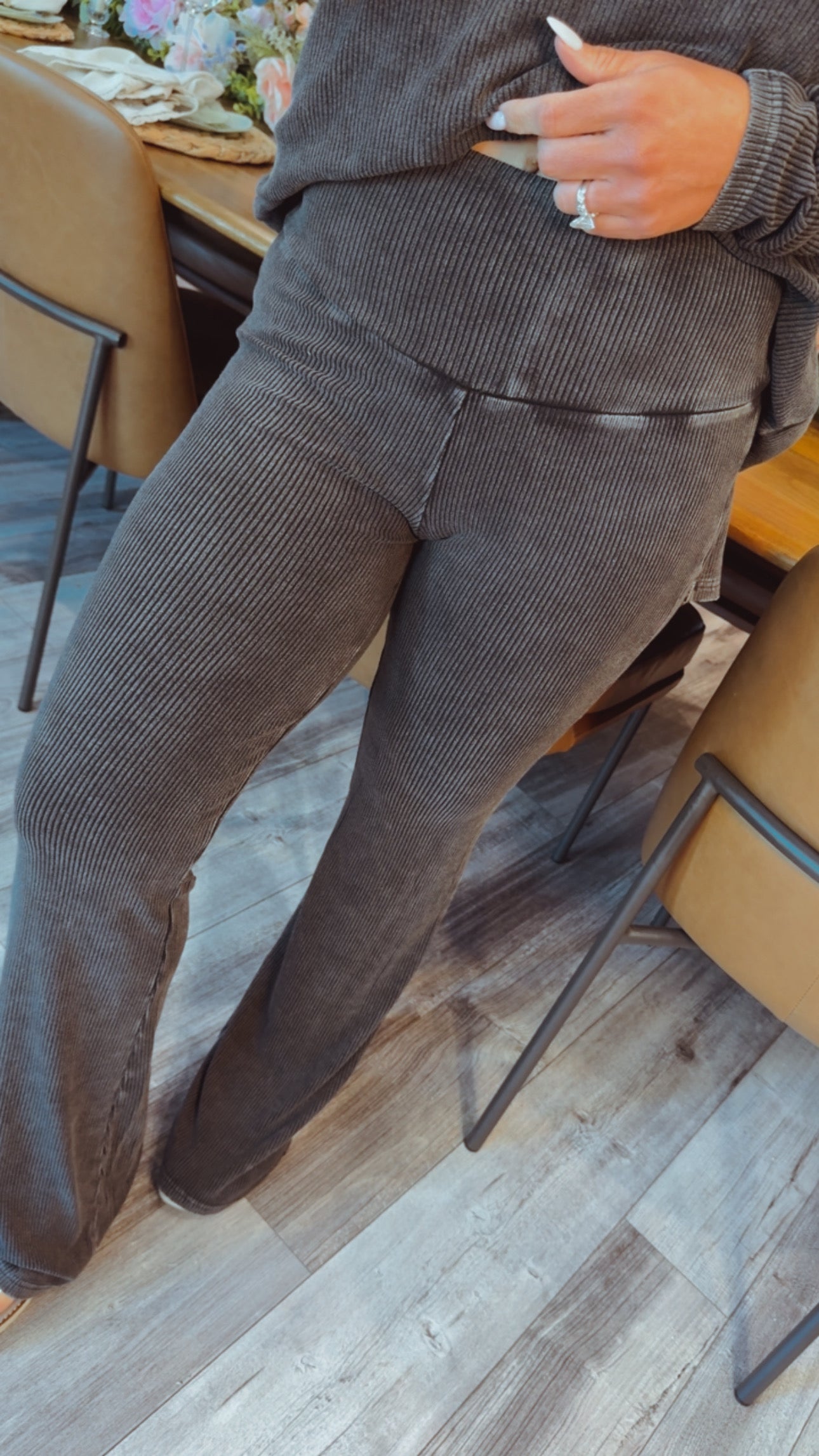 Charcoal  Ribbed Ultra Soft Joggers Stitch&Co