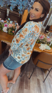 Judy Blue Medium Wash Tummy Control  Fray Hem High Waist Shorts