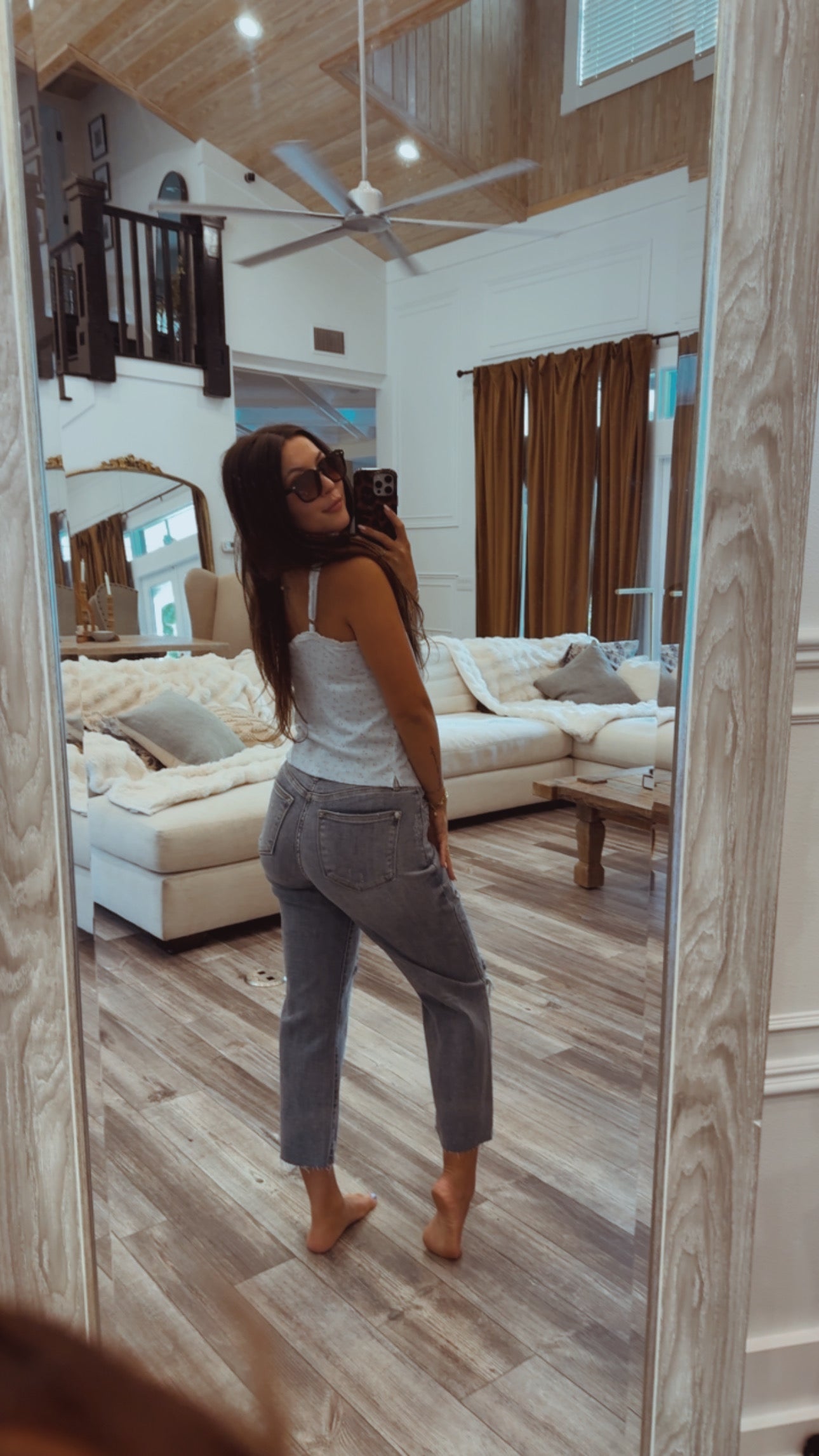 Judy Blue High waist Destroy Crop Wide Leg Jeans