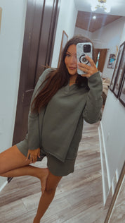 Every Greeen Comfy Vneck Long Sleeve Top