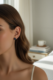 Topaz and Gold Stud Earrings