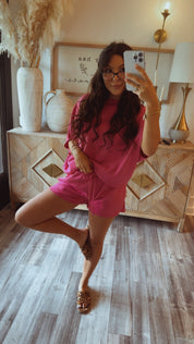 Ultra Soft Fuchsia Jogger Shorts