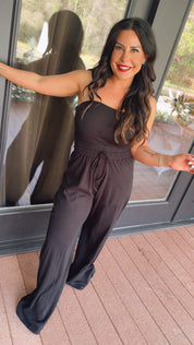 Sassy Black Sleeveless Jumpsuit