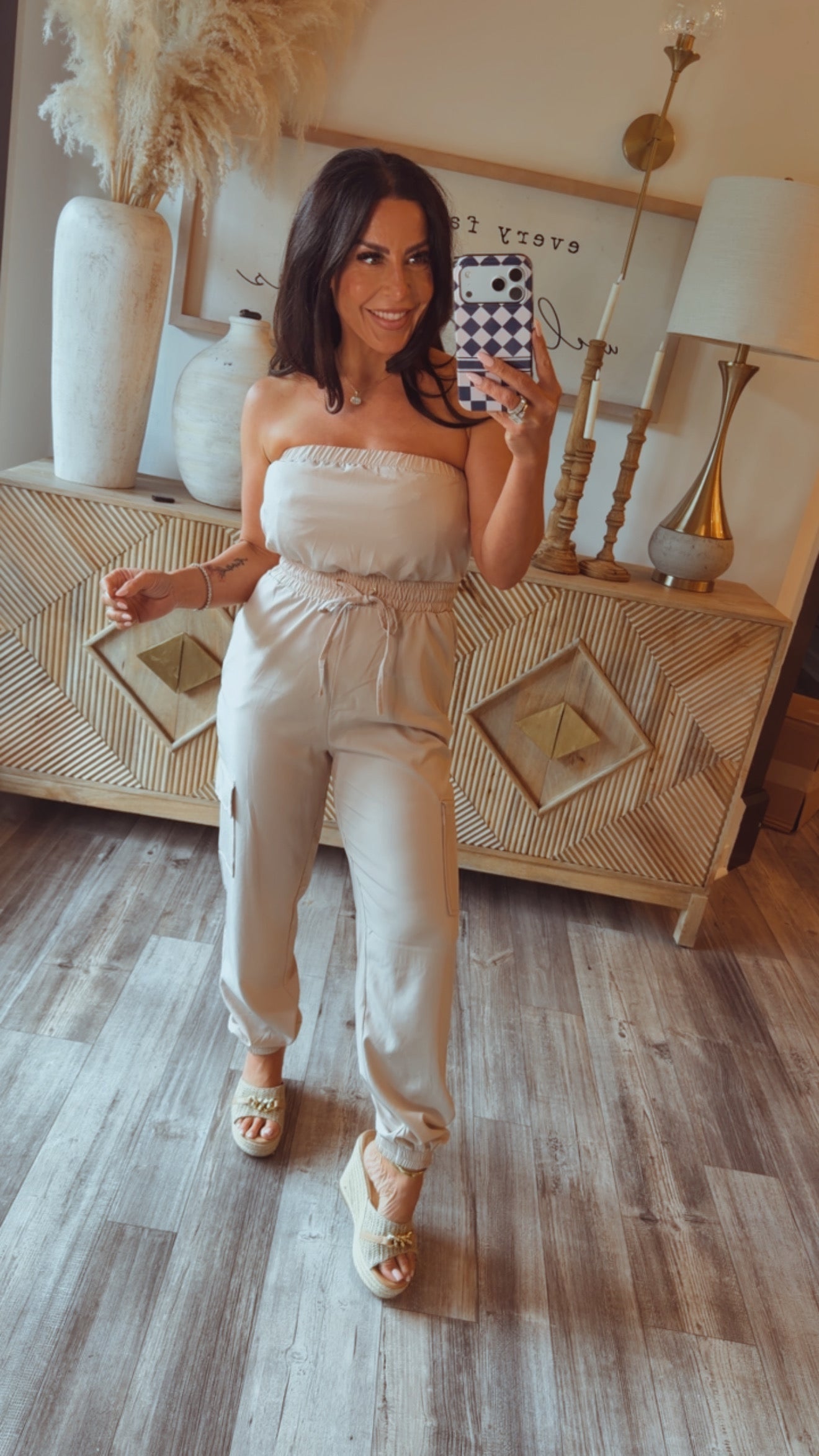 Sassy  Strapless Jumpsuit
