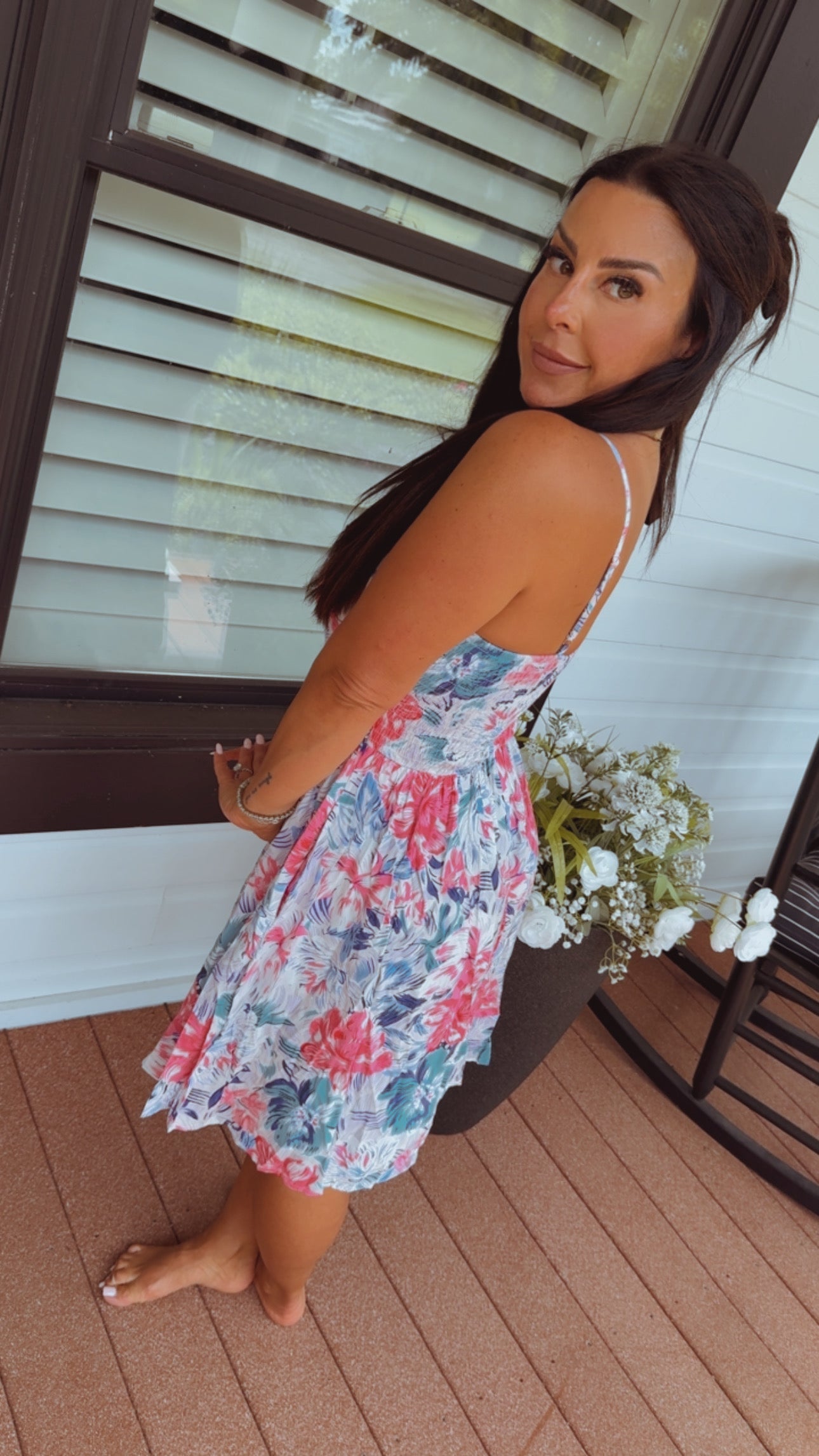 Soft Pink and Blue Tank Dress