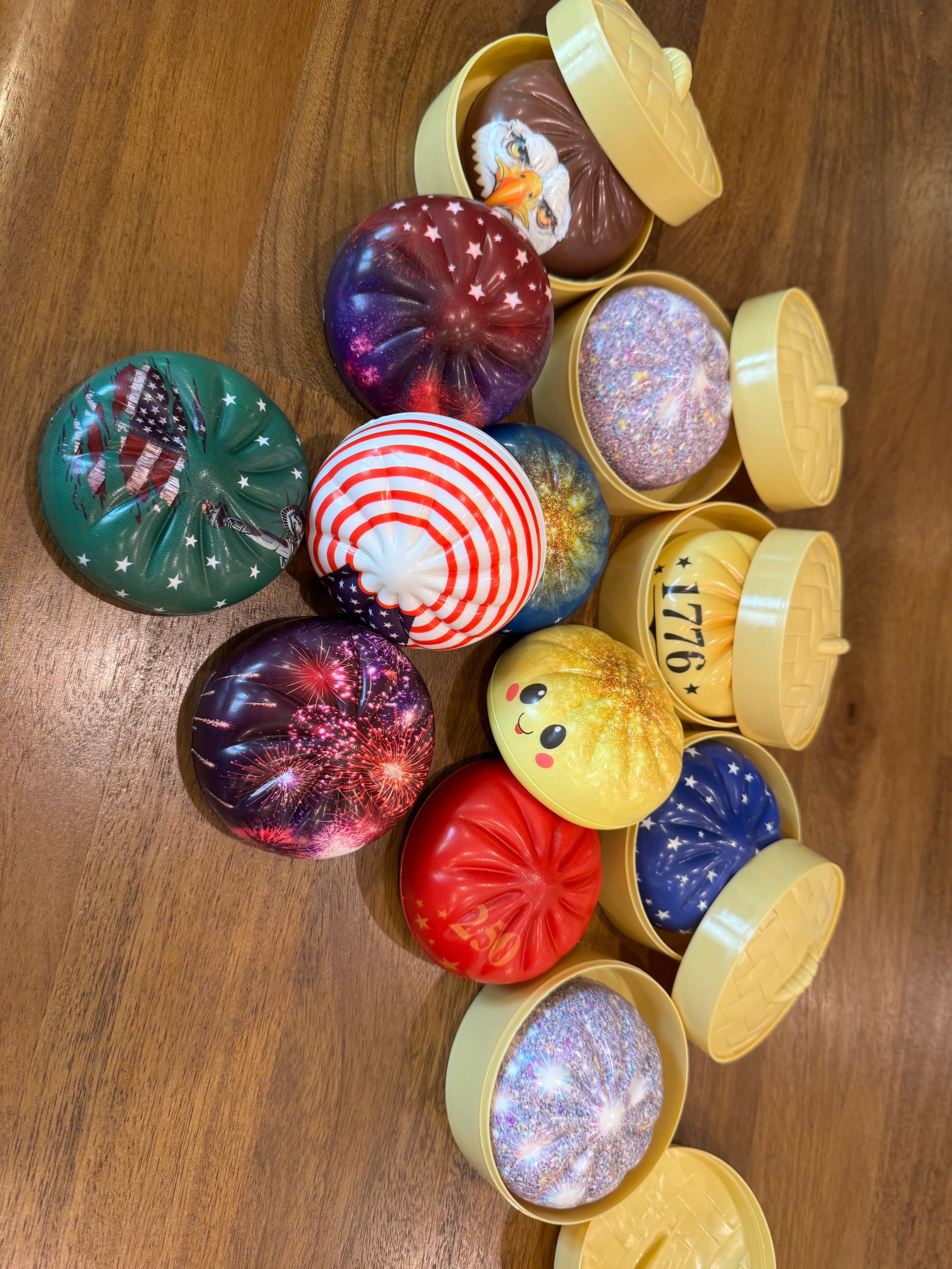 Red White And Blue USA Dumpling Mystery Squishy
