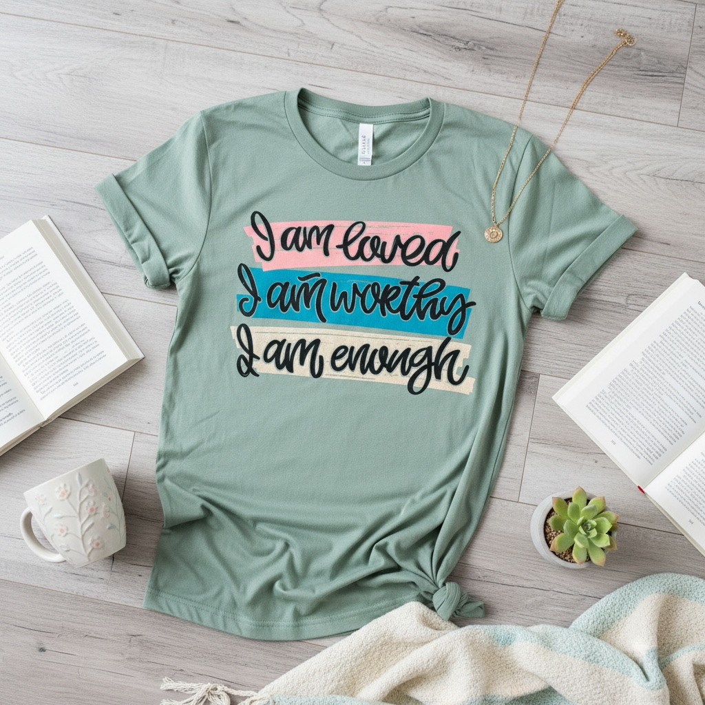 I am Loved I am Worthy I am Enough  Graphic Top