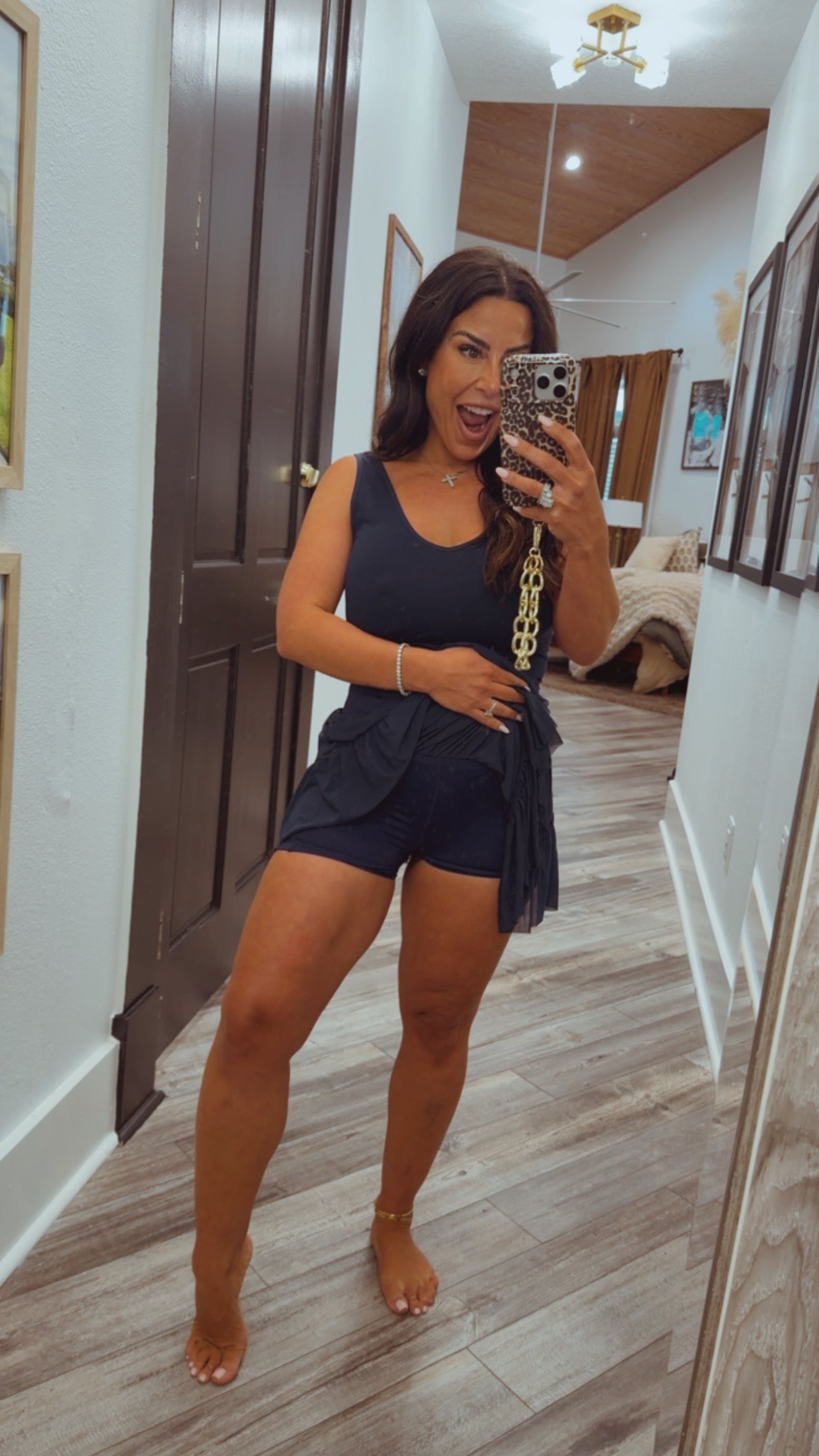 Athletic Sassy Navy Twirl Skort