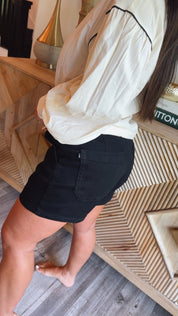 Judy Blue Black High Waist Trouser Shorts
