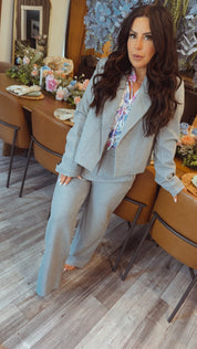 Chic Heather Gray Relaxed Blazer