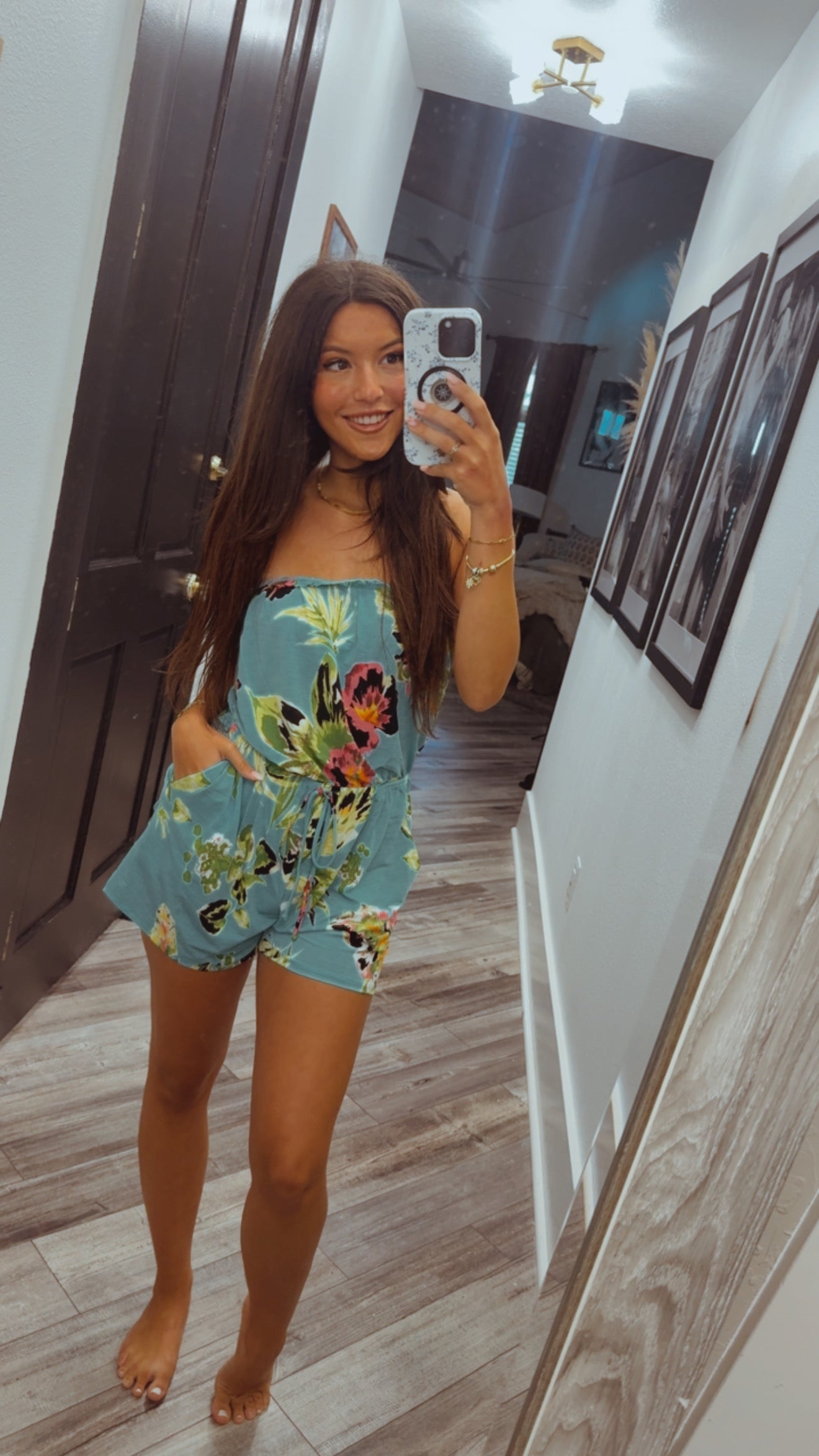 Chic Pink and Mint Romper