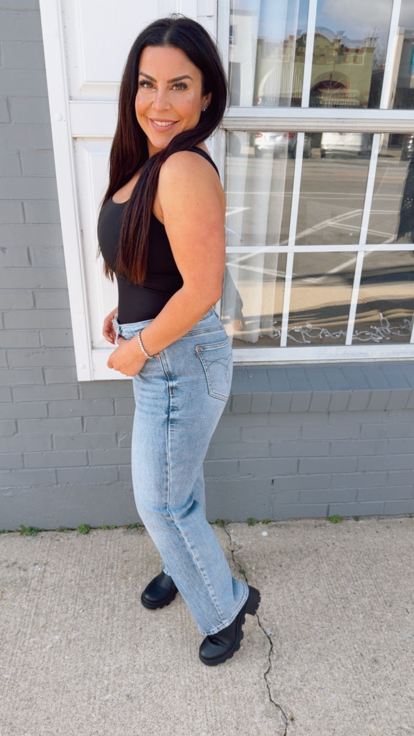 Rae Mode Black Butter Soft Square Neck Tank