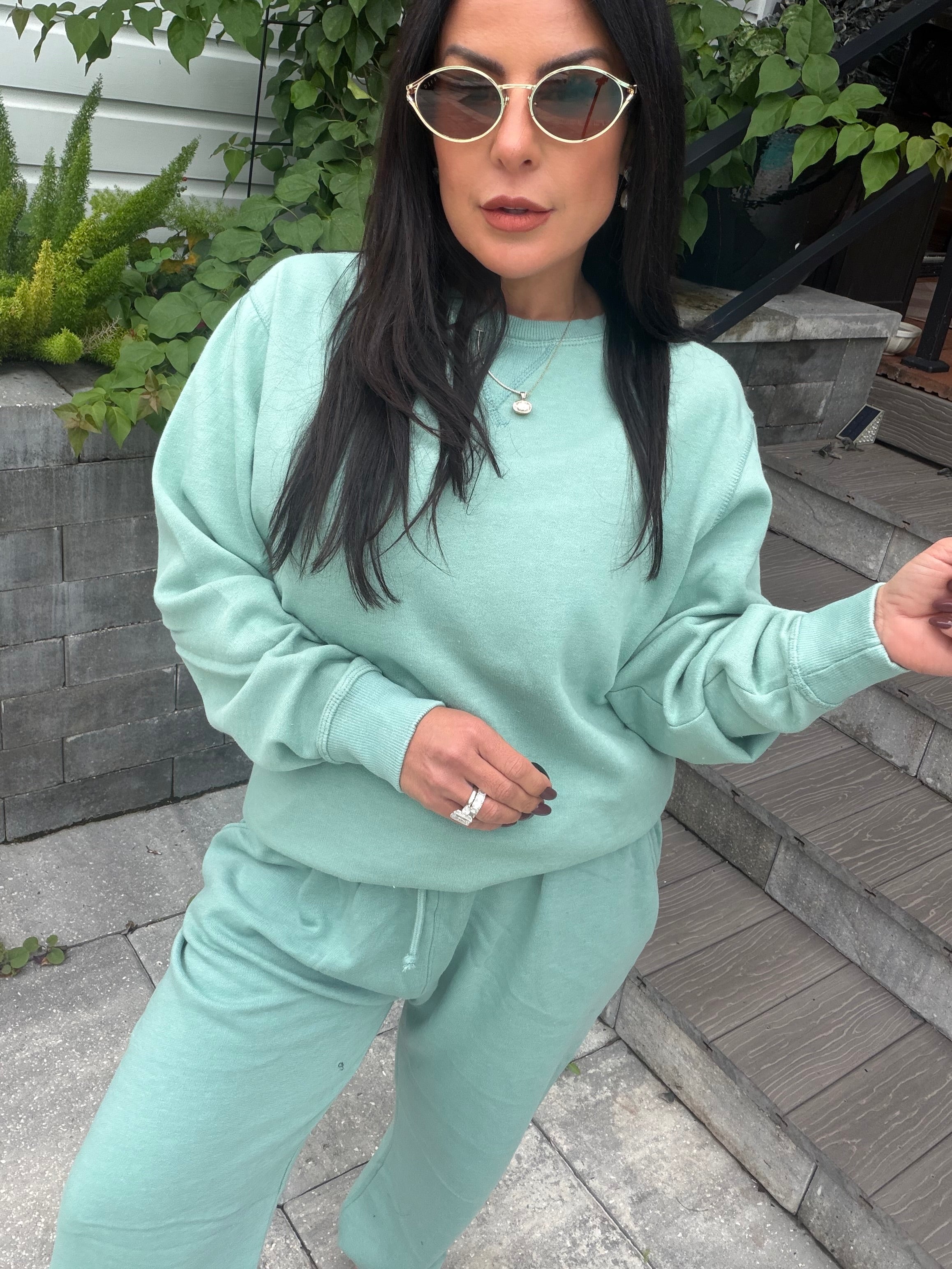 Dusty Teal Soft Joggers