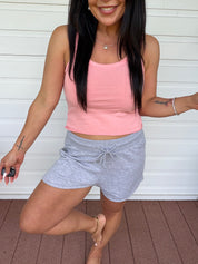 Heaven Soft Pink Cut Off Tank