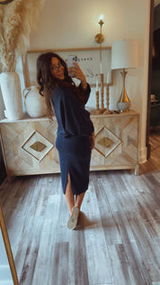 Navy Ultra Soft Dolman Top