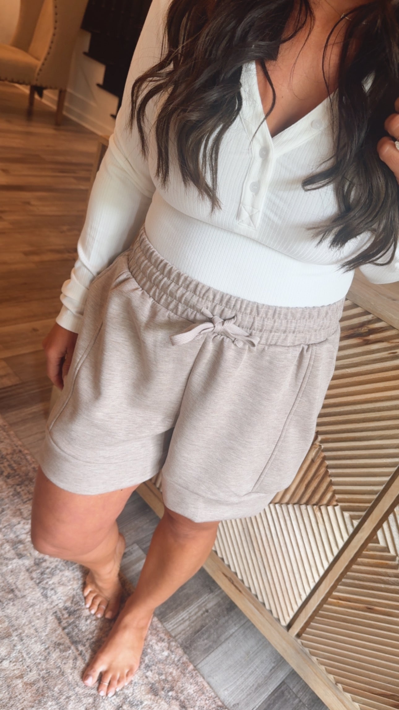 Rae mode Heather Taupe Lounge Shorts