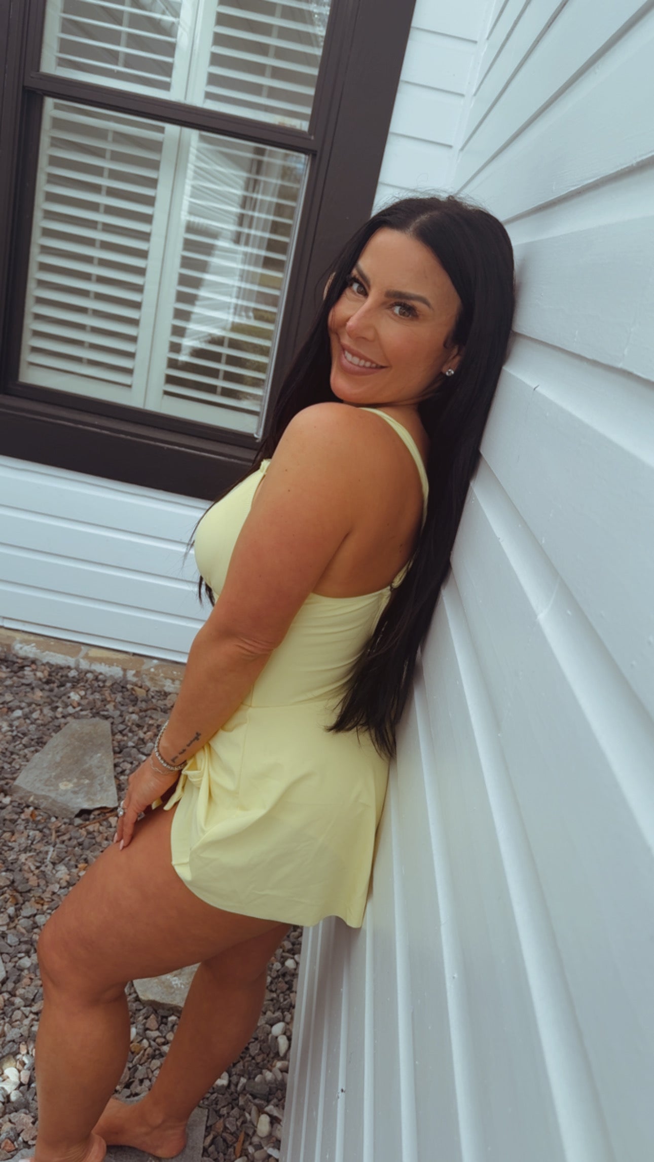 Chic and Sassy Yellow Swim  Dress