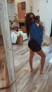 Blue Ultra Soft Lounge Fit Long Sleeve Crewneck