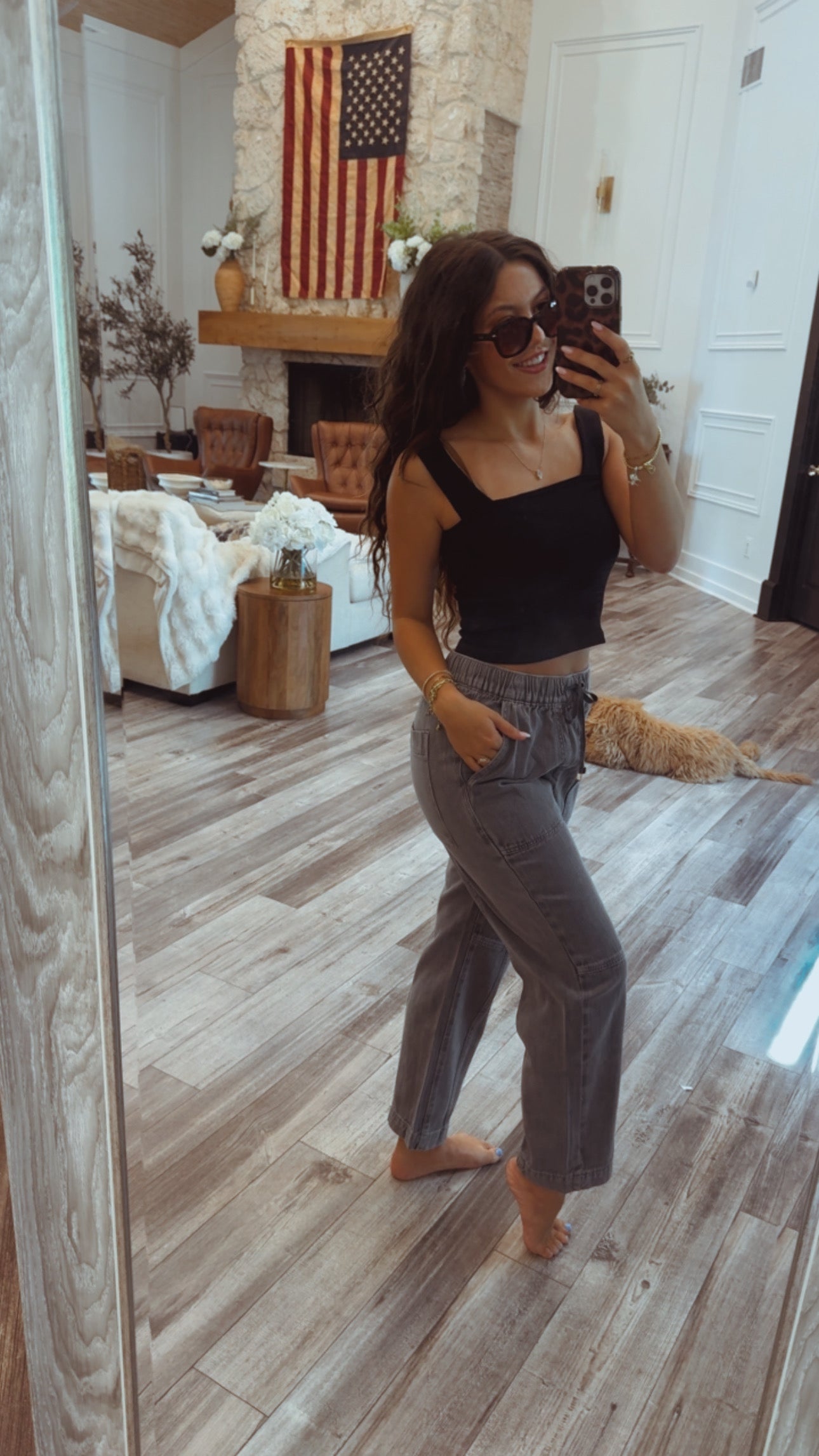 Yelete Black Seamless Textured Crop Tank