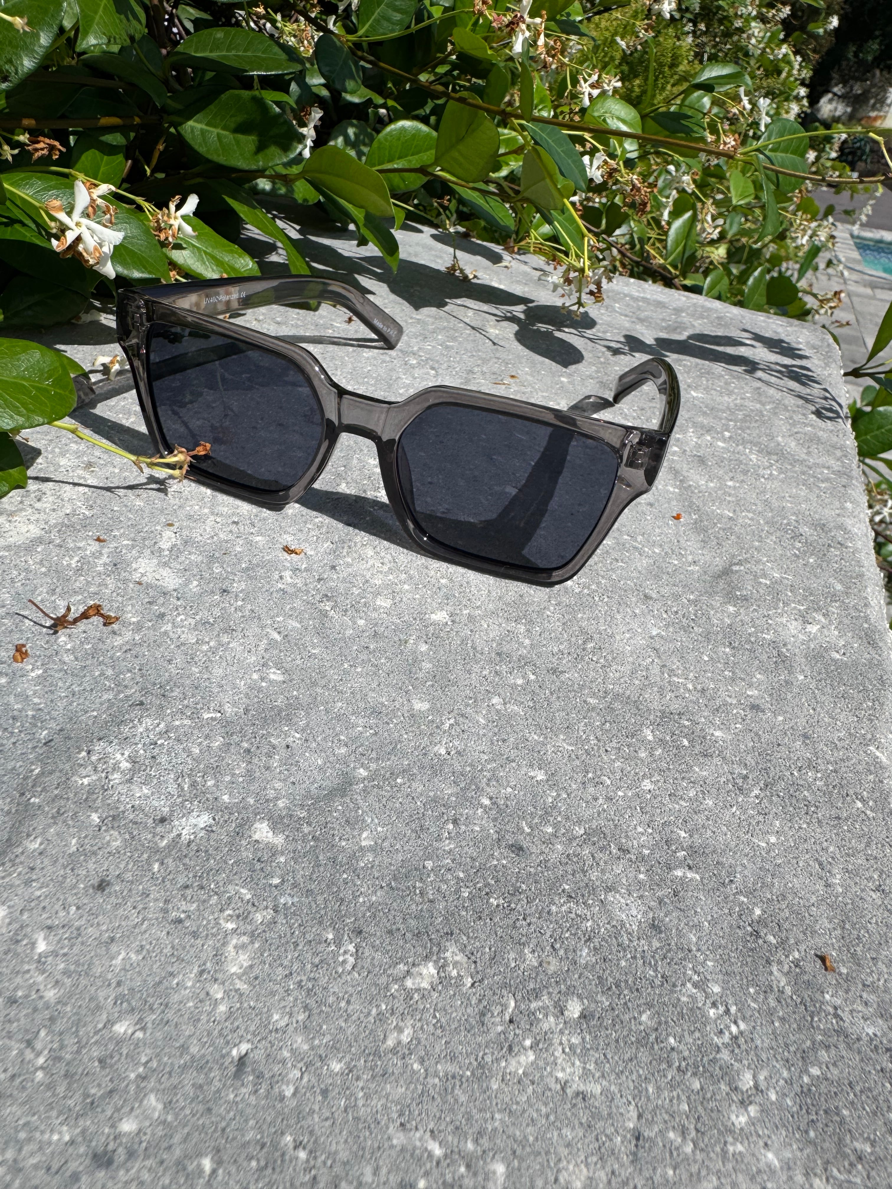 Grey Square Frame Sunnies
