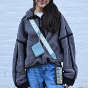 Clip & Go Strap w/RFID Pouch Leaf Pattern