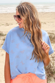 Millie Burn Out Tee- Butterflies