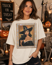 Witch Please Cream Graphic Tee 2036