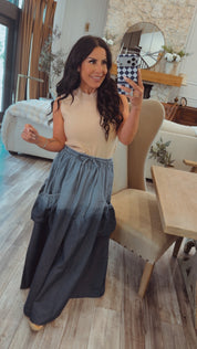 Chic Oatmeal Soft Elegant Top