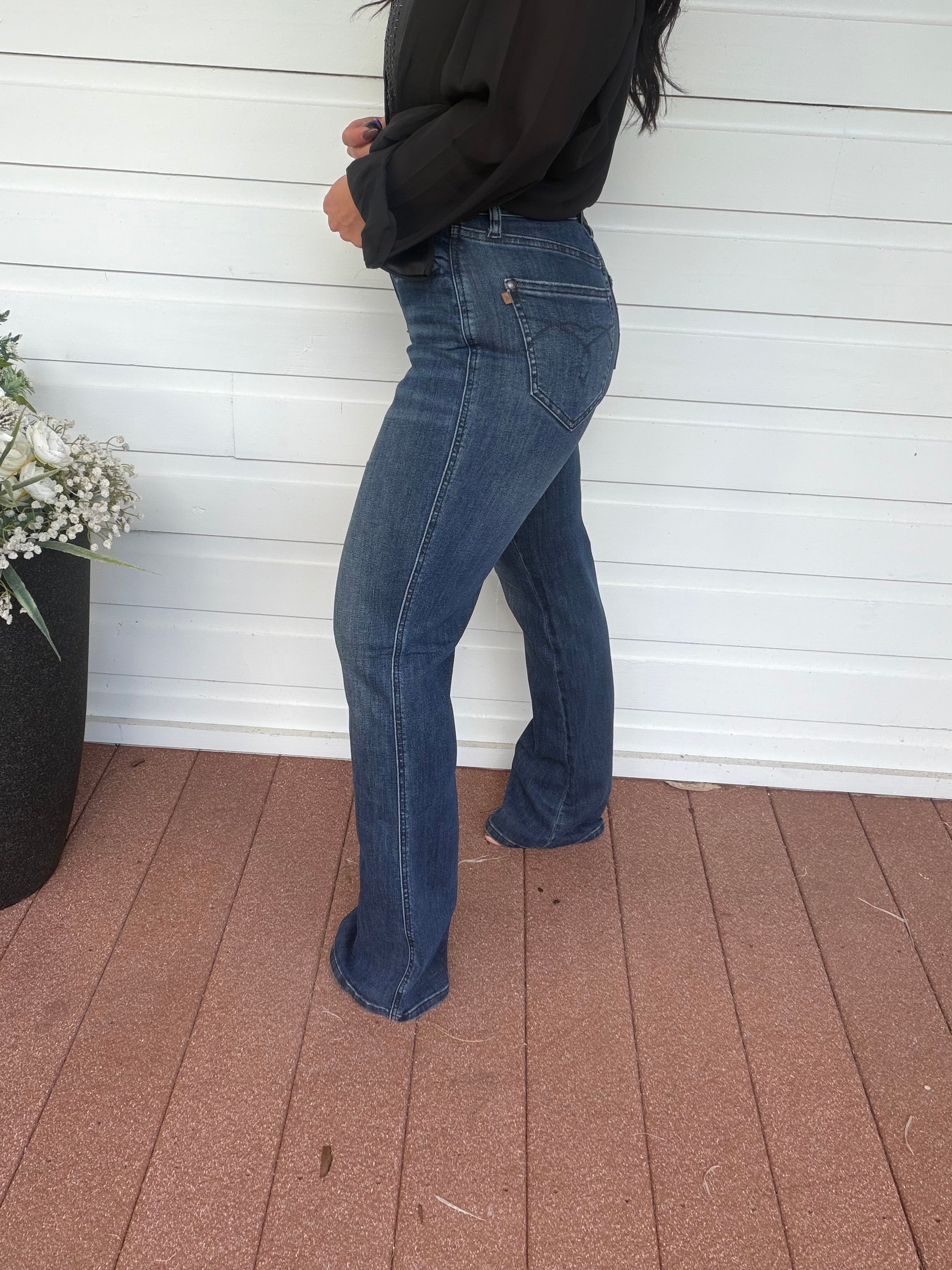 Judy Blue High Waist Alex Boot Cut Dark Wash Jeans
