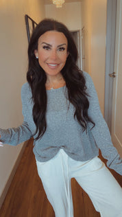 Cozy Co Light Blue Lightweight Sweater