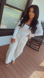 Stich and Co Chic Black and White Polka Dot Long Sleeve Top