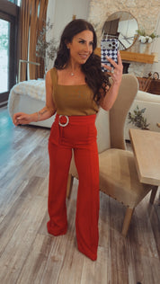 Chic Brown Knit Crop Tank
