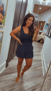 Athletic Sassy Navy Twirl Skort