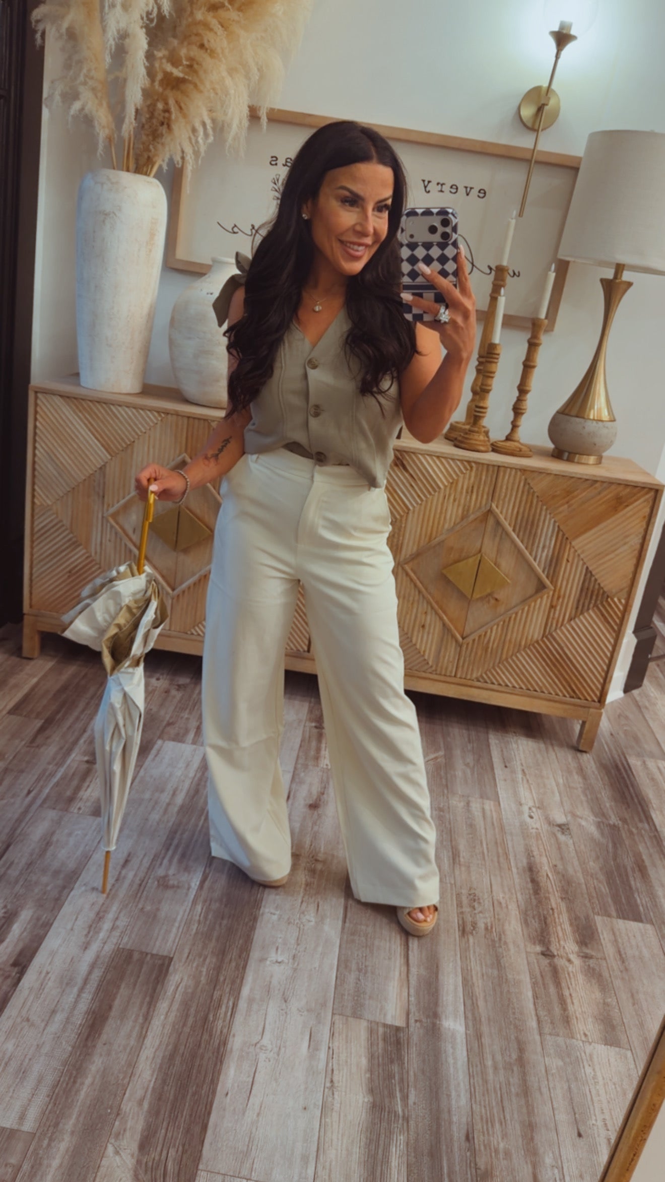 Luxe  Cream Slacks