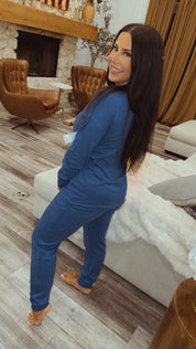 Royal Blue Heaven Soft  Lounge Fit Joggers