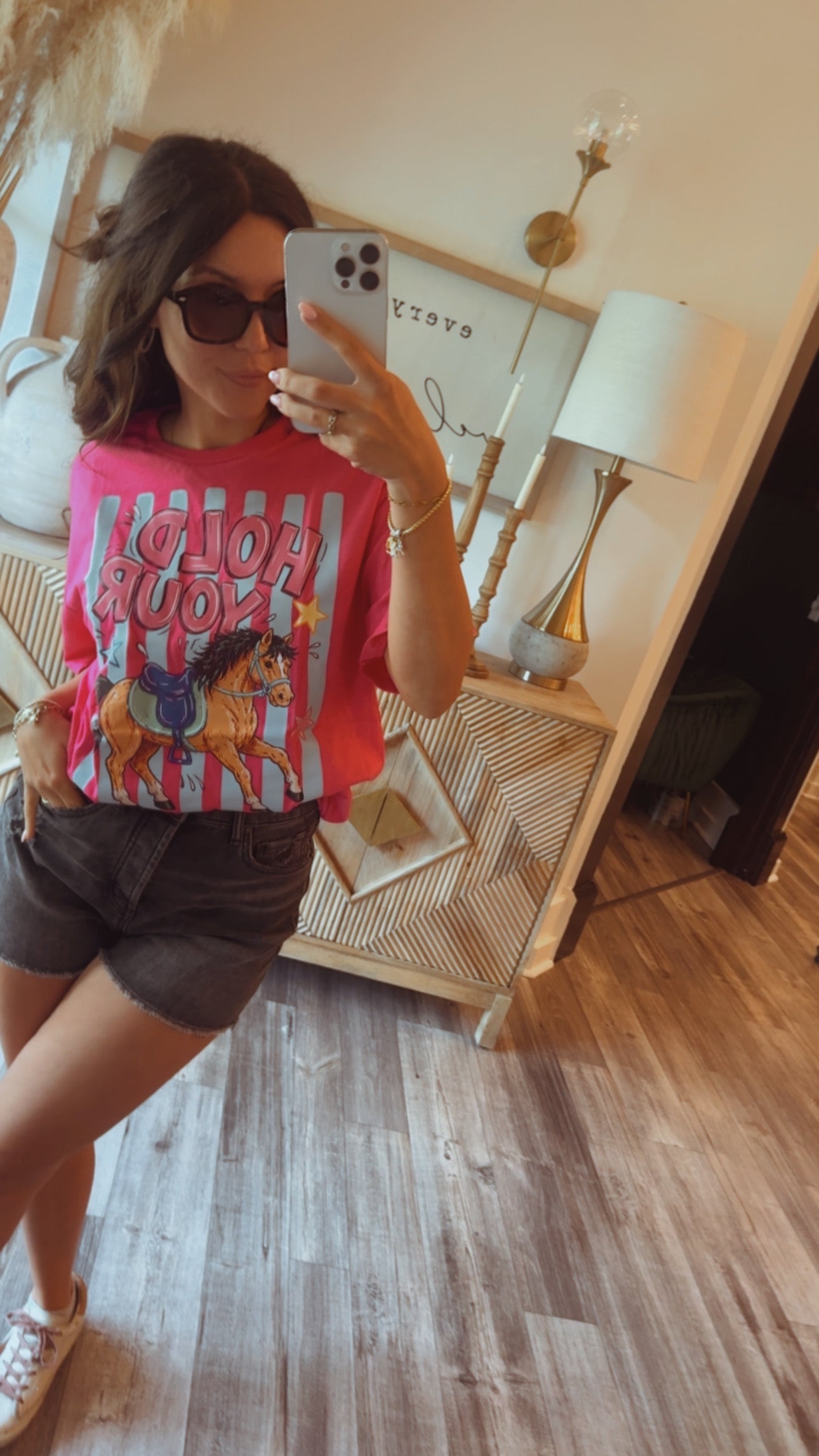 Hold Your Horses Graphic Top