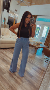 Rae Mode Aqua Splash French Terry Wide Leg Joggers