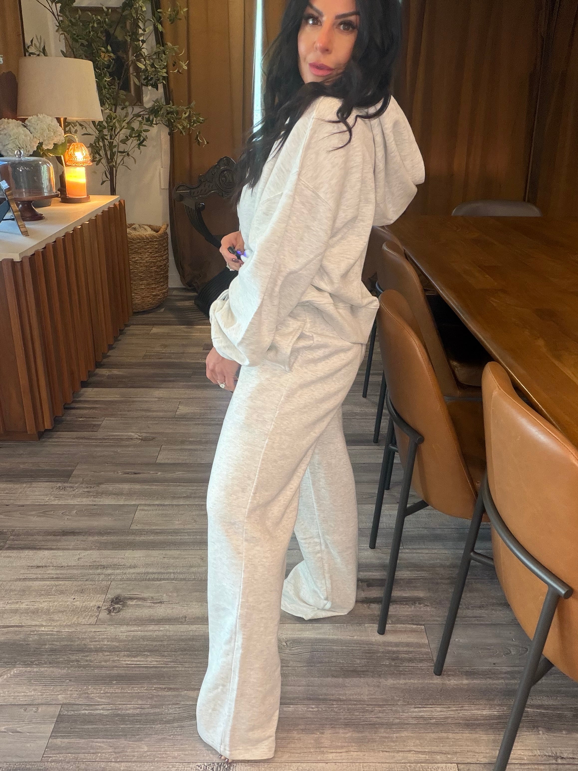 Light Grey Straight Leg Joggers