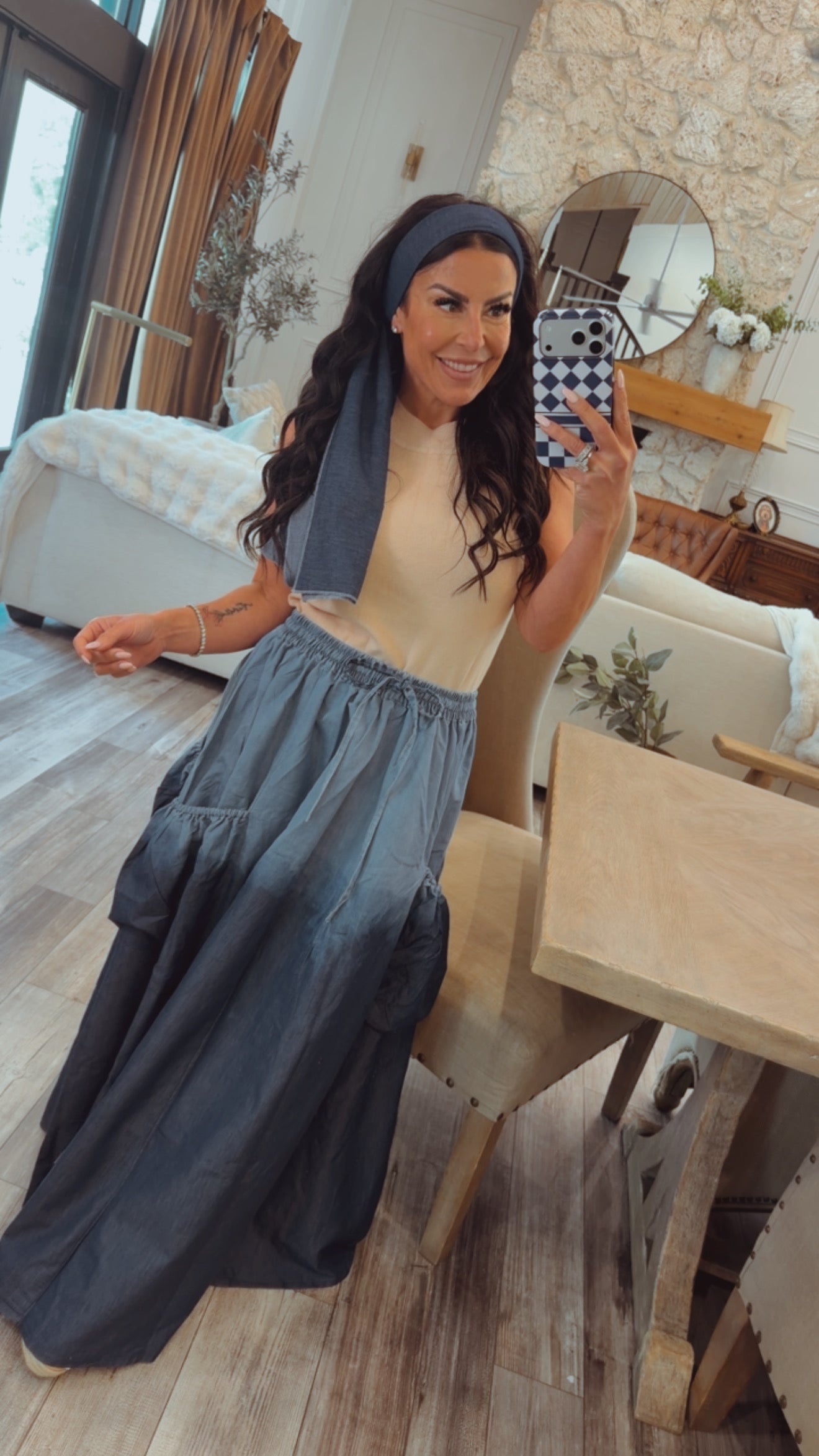 Chic Oatmeal Soft Elegant Top