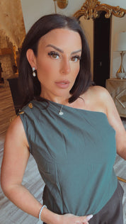 Forrest Green One Shoulder Top