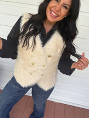 Cream Crush Faux Fur Vest