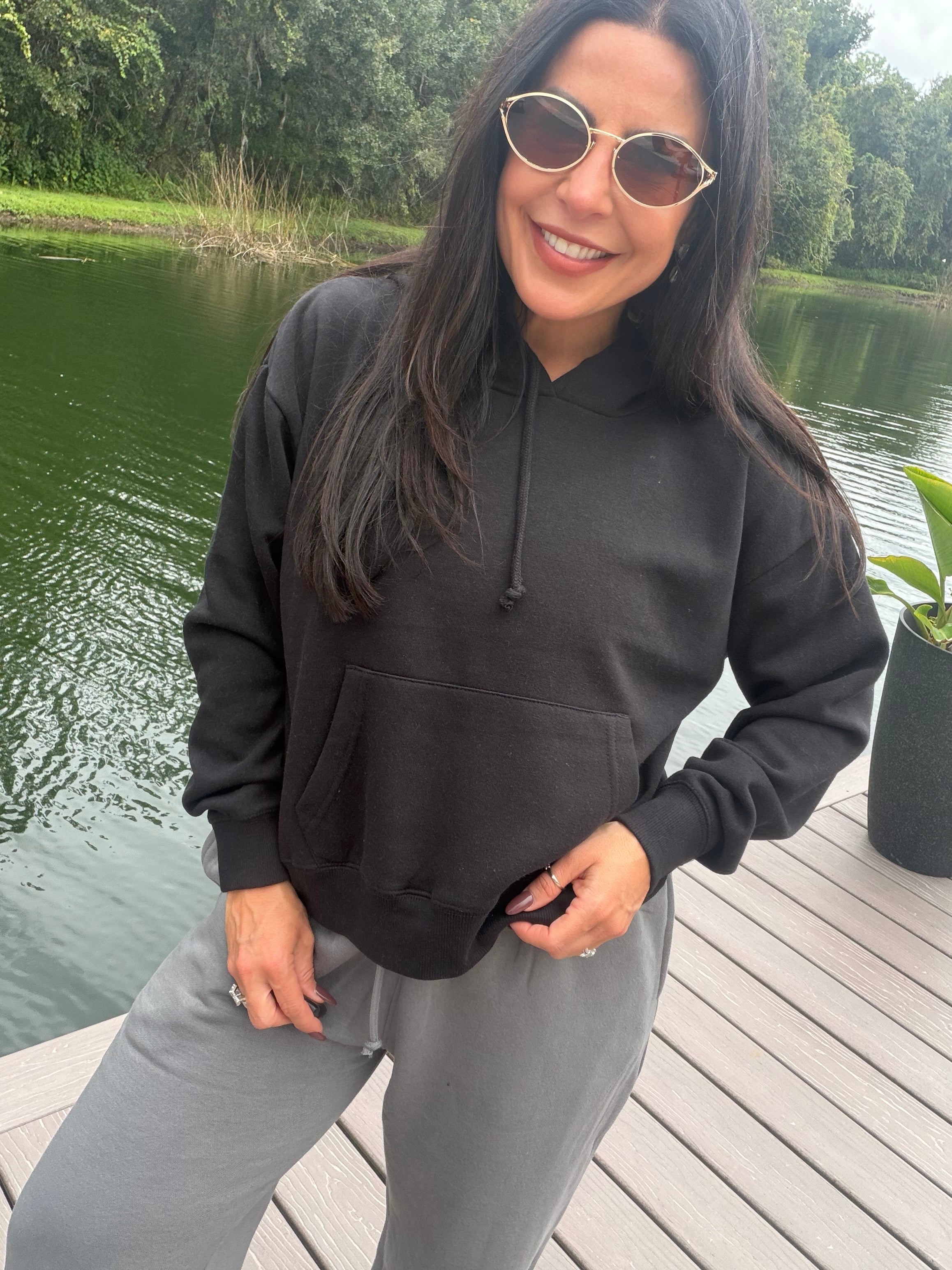 Heaven Soft Black Hoodie