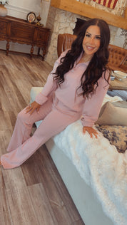 Ultra Soft Pink Half Zip Sweater