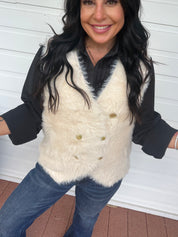 Cream Crush Faux Fur Vest