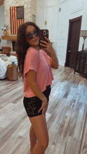Judy Blue Black Slim Short Star Studded Shorts