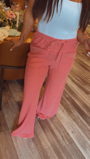 Rae Mode Butter Soft Pink Waffle Knit Joggers