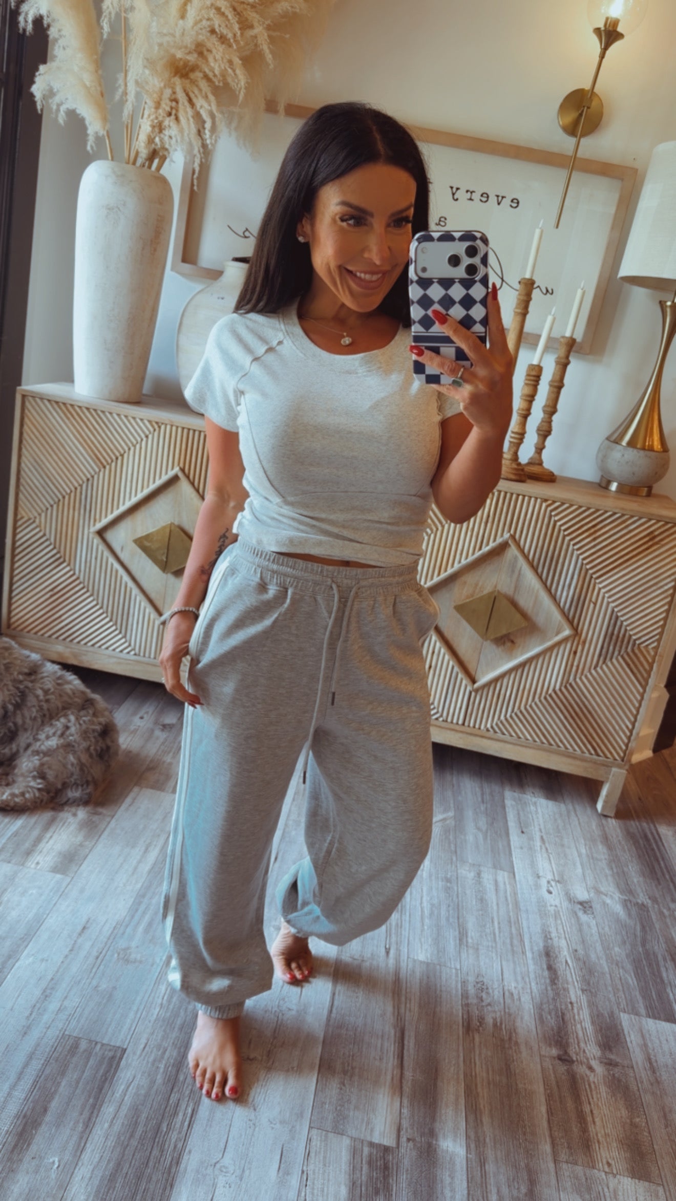 Stitch and CO Luxe Heather Grey Joogers